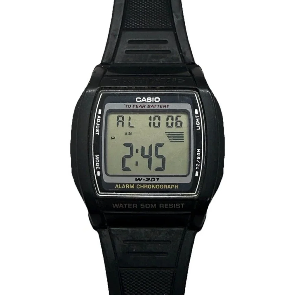 Casio Illuminator 2879 W-201 Digital Alarm Chronograph Dual Time Calendar Watch